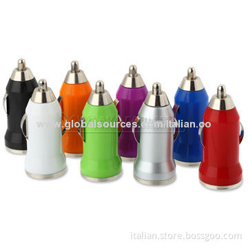 In-car charger mini for smart phone, many colors to choose, trial orders are welcome